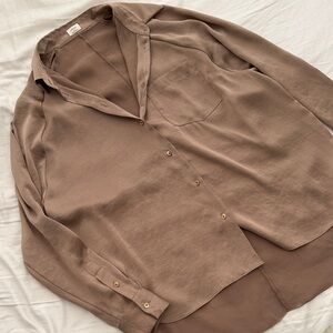 Wilfred Relaxed Oversized Satin Button-Down